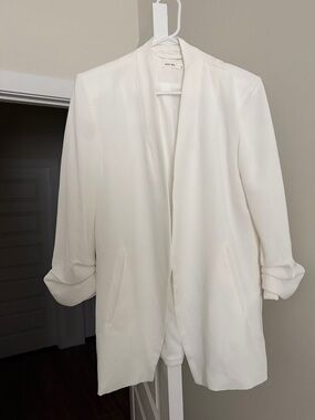 White Open-Front Blazer